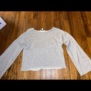 Gray scoop neck sweater